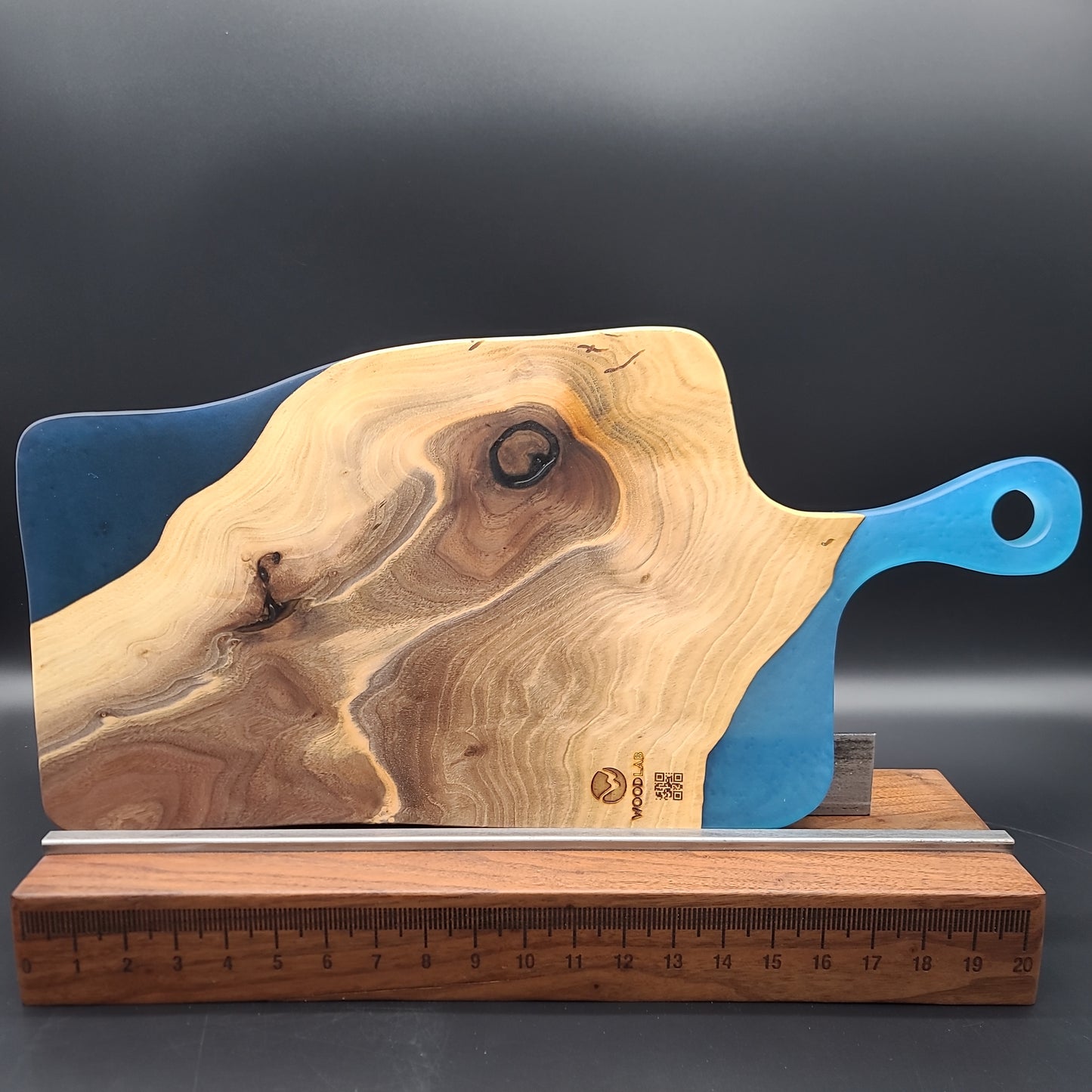 Handled Multi-Blue Epoxy and American Charcuterie Board