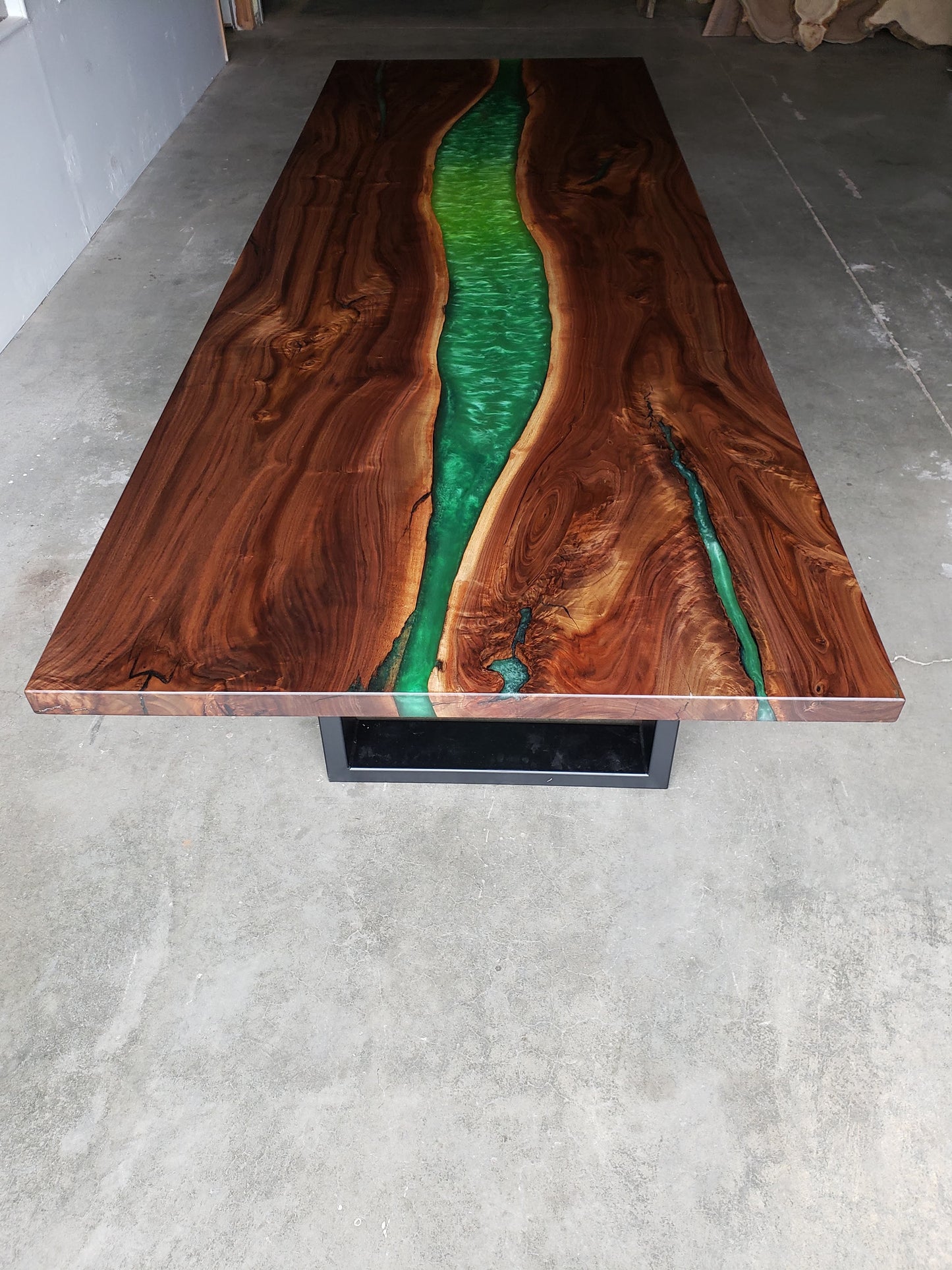 Customizable Hand-made Wood & Epoxy Resin River Dining Table