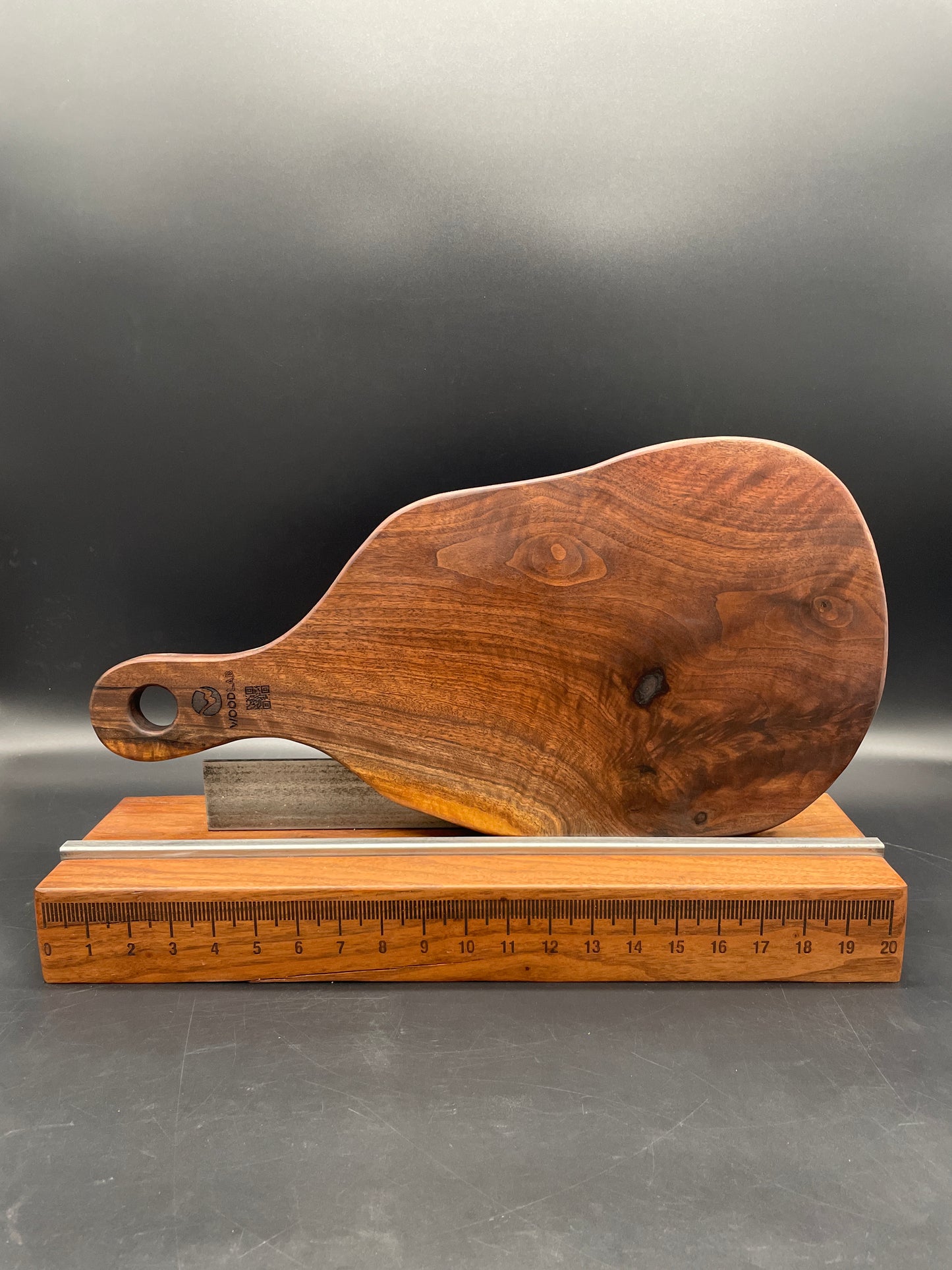 Live Edge Handled Black Walnut Hardwood Charcuterie Board