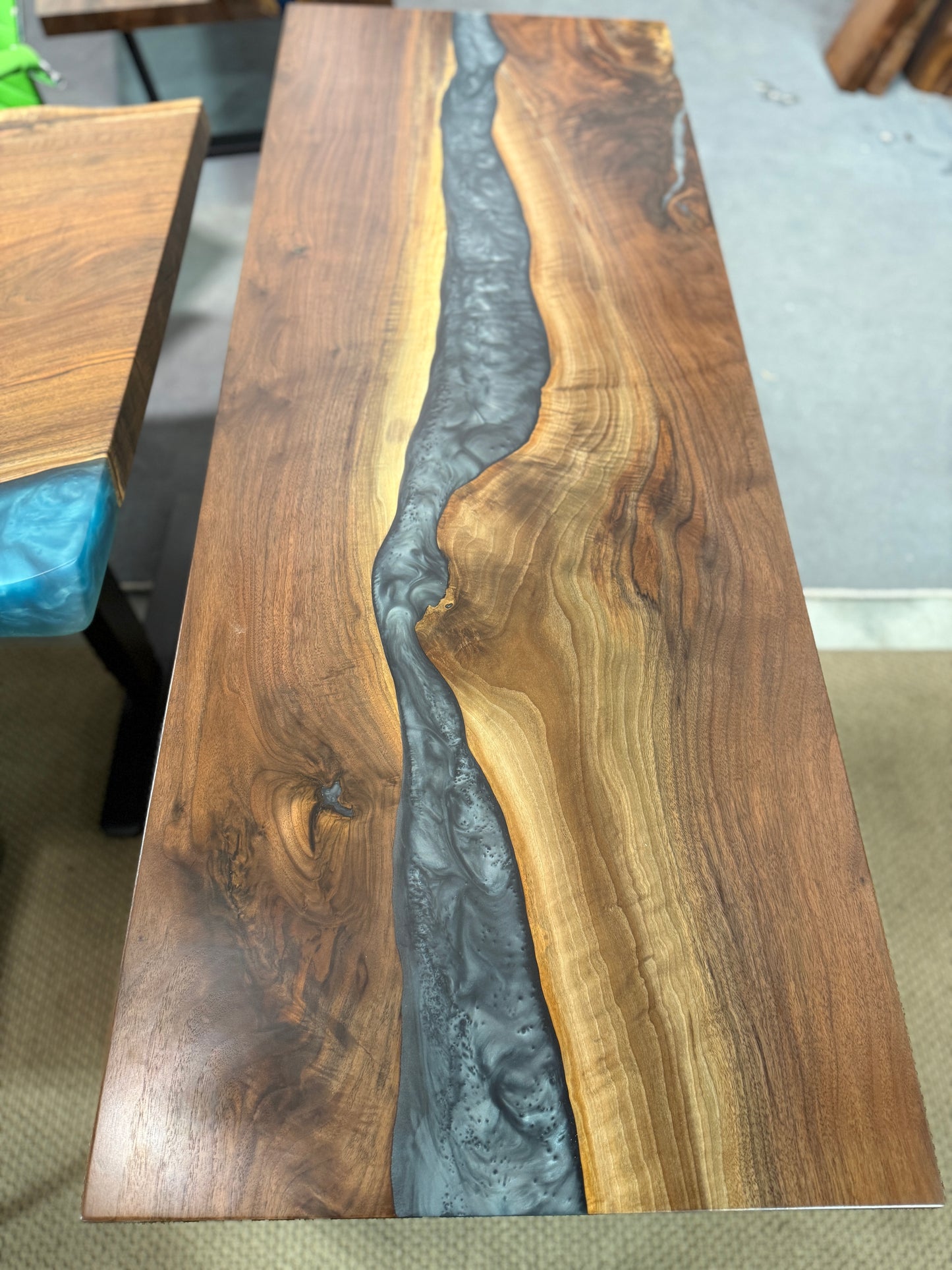 Black Walnut Waterfall Console Table