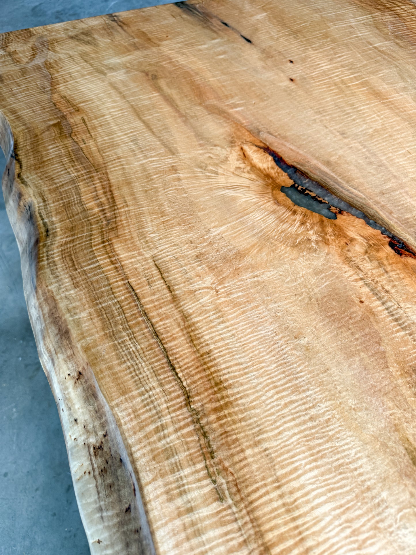 Maple Live Edge Dining Table