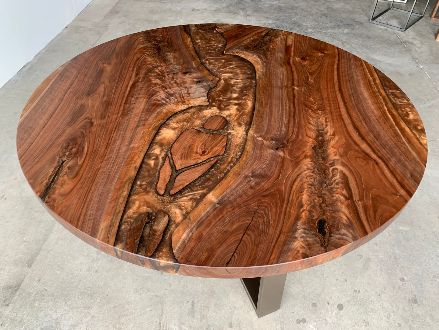 Customizable American Elm (or similar) and Epoxy River Dining Table