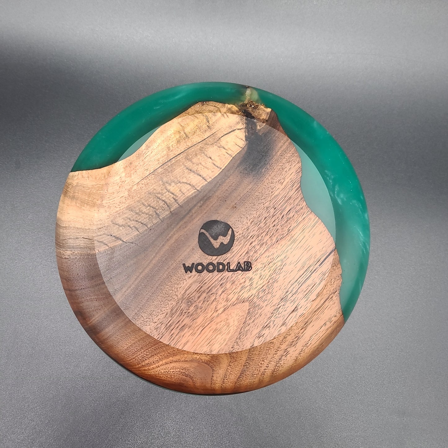 Black Walnut Bowl with Green Epoxy