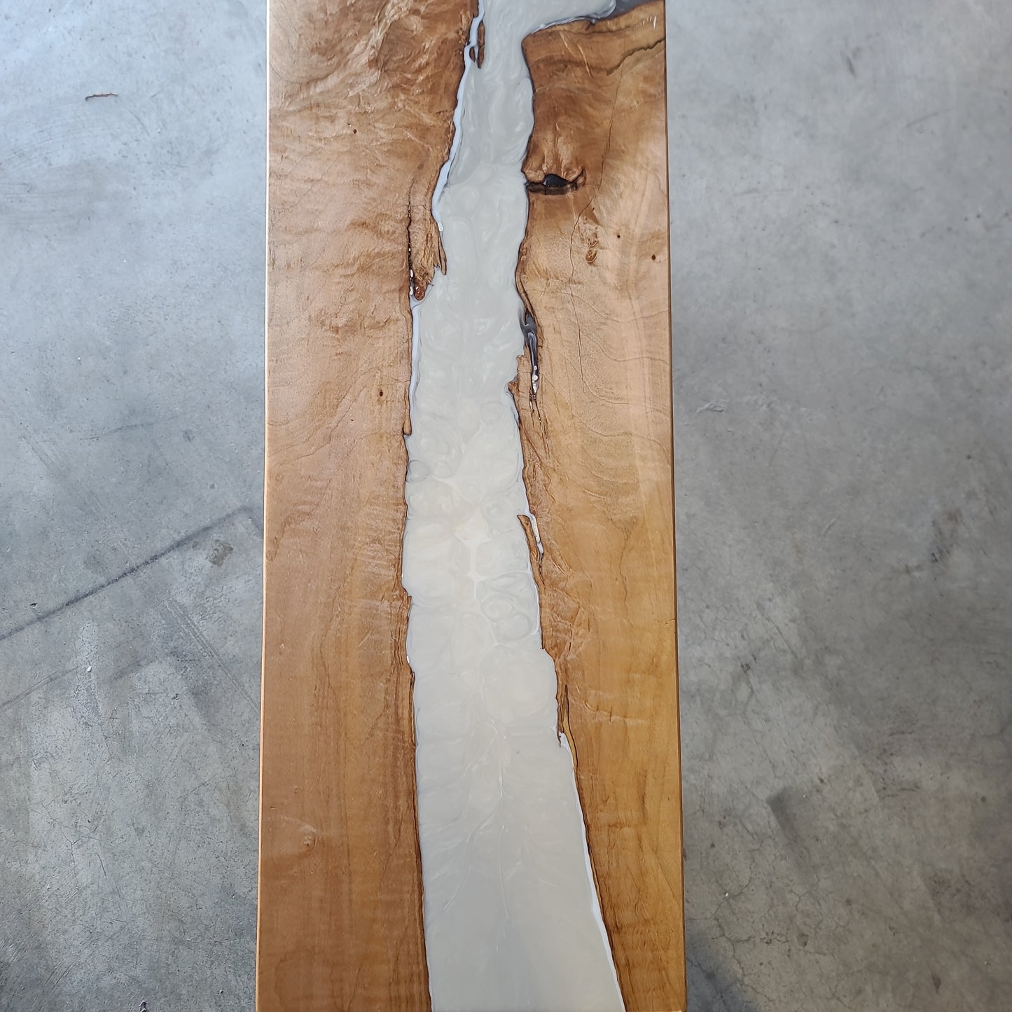 Maple Bench with Pearl Epoxy
