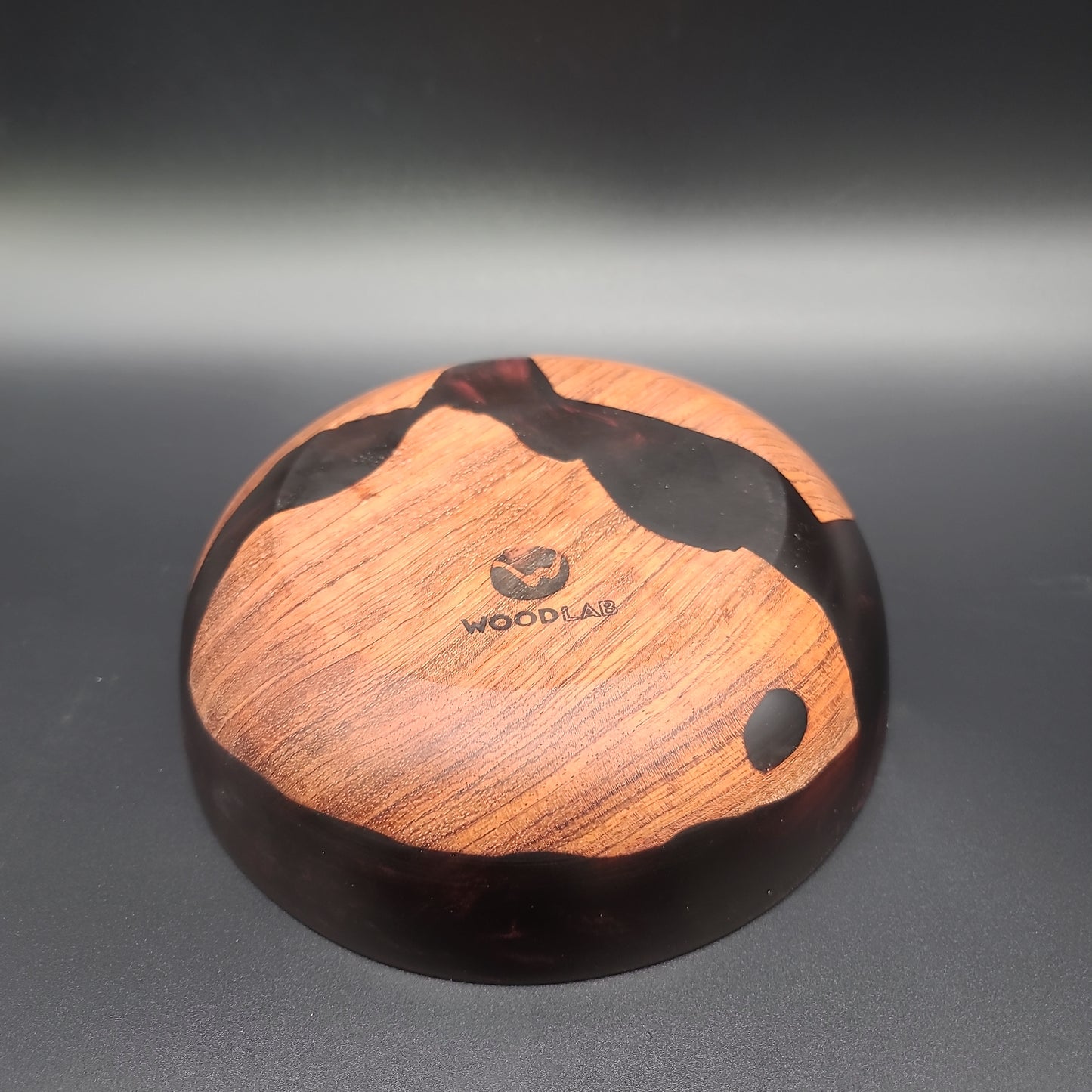 Bubinga Bowl with Red and Black Epoxy