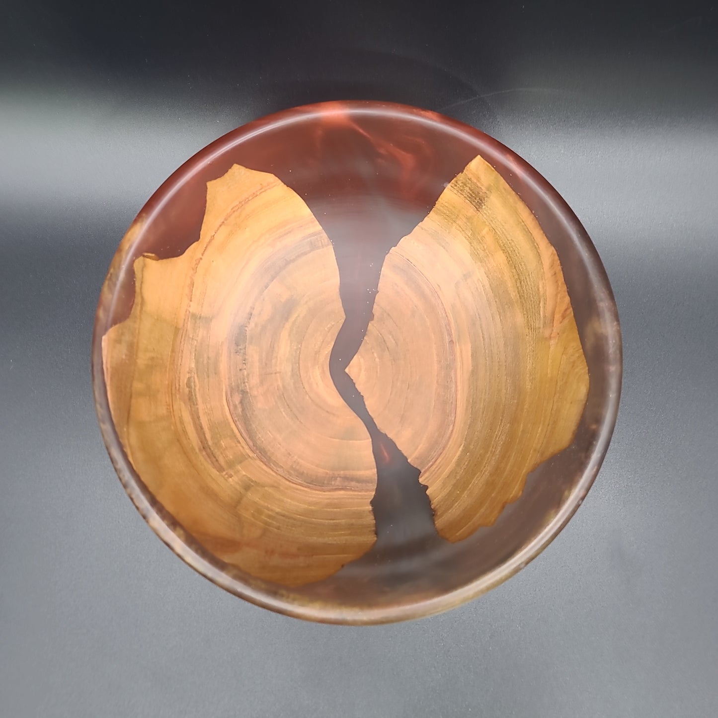 Cherry Bowl with Red/Yellow Epoxy