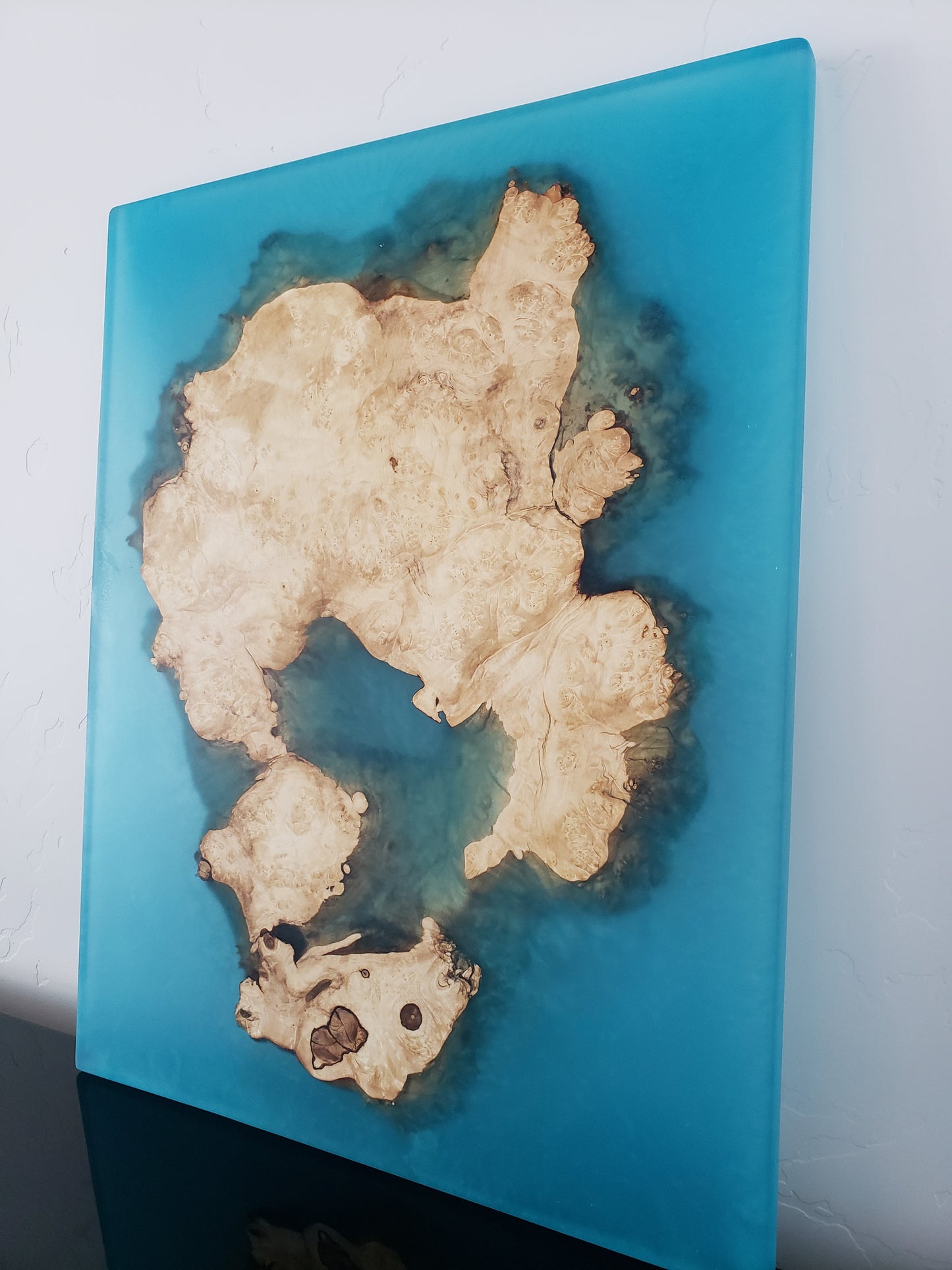 Box Elder Burl Art Piece with Epoxy