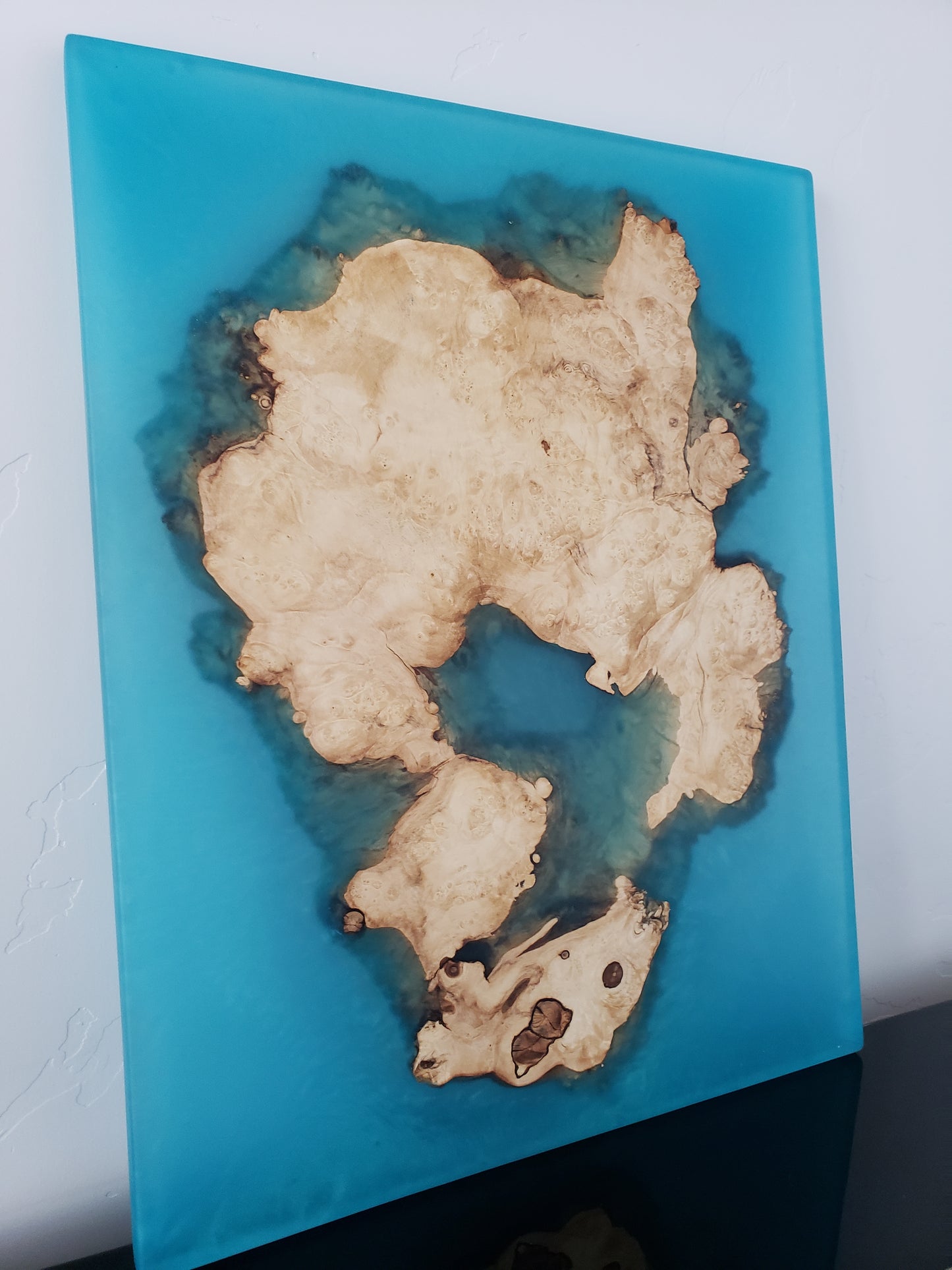 Box Elder Burl Art Piece with Epoxy