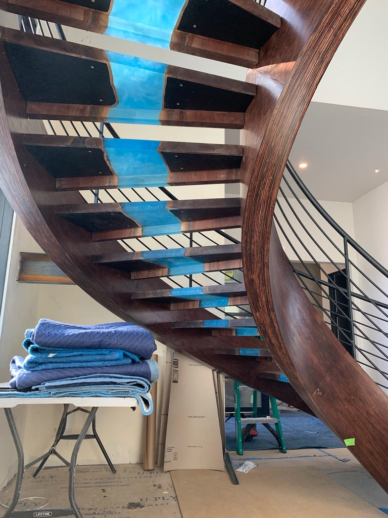 Customizable Epoxy Staircase