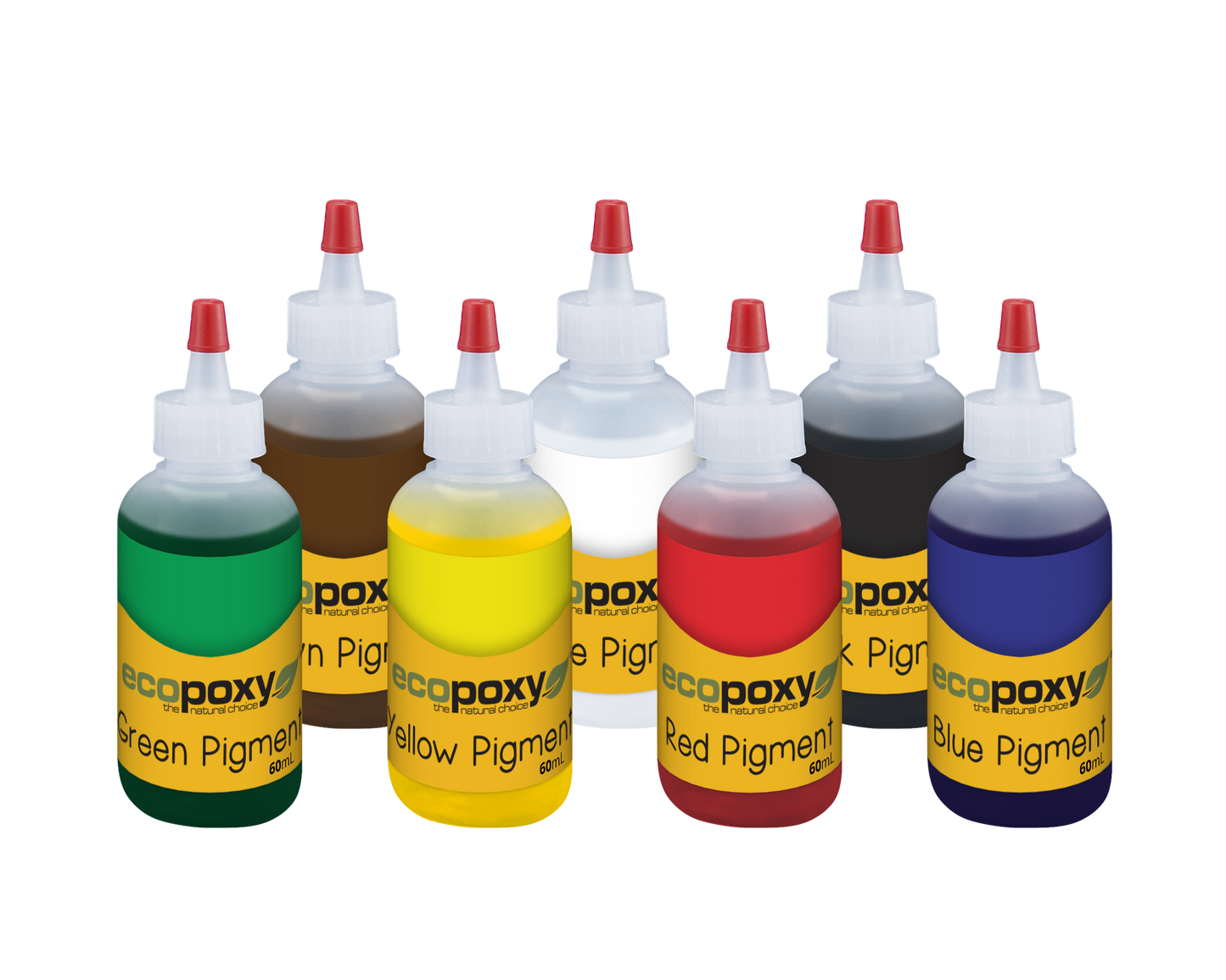 EcoPoxy Liquid Color Pigments for Solid-Color Epoxy Resin - Choose Size & Color