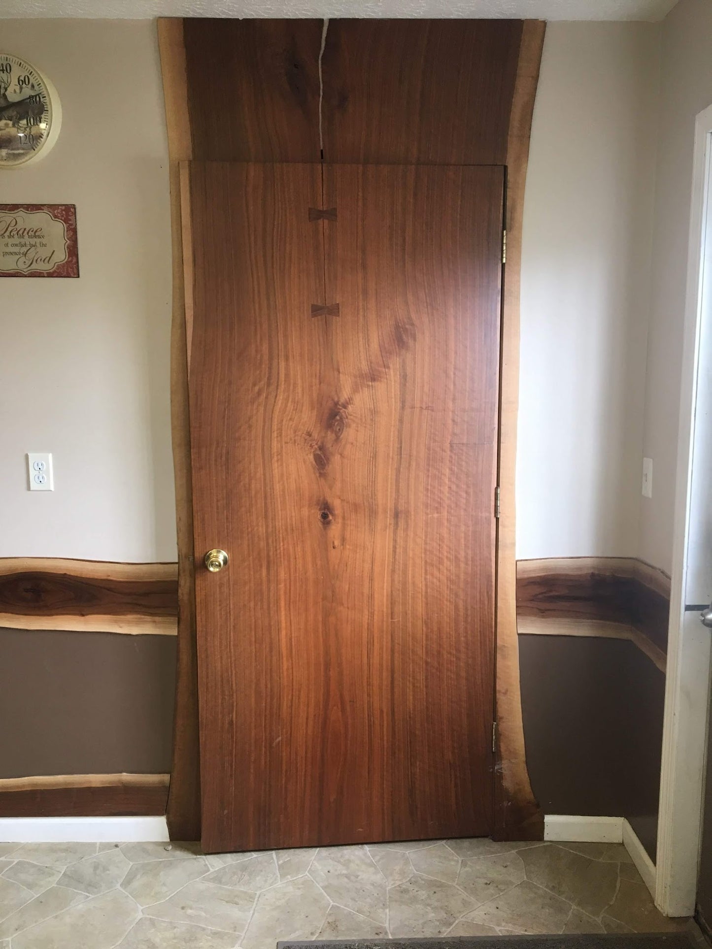 Customizable Live Edge Hardwood Slab Barn Door