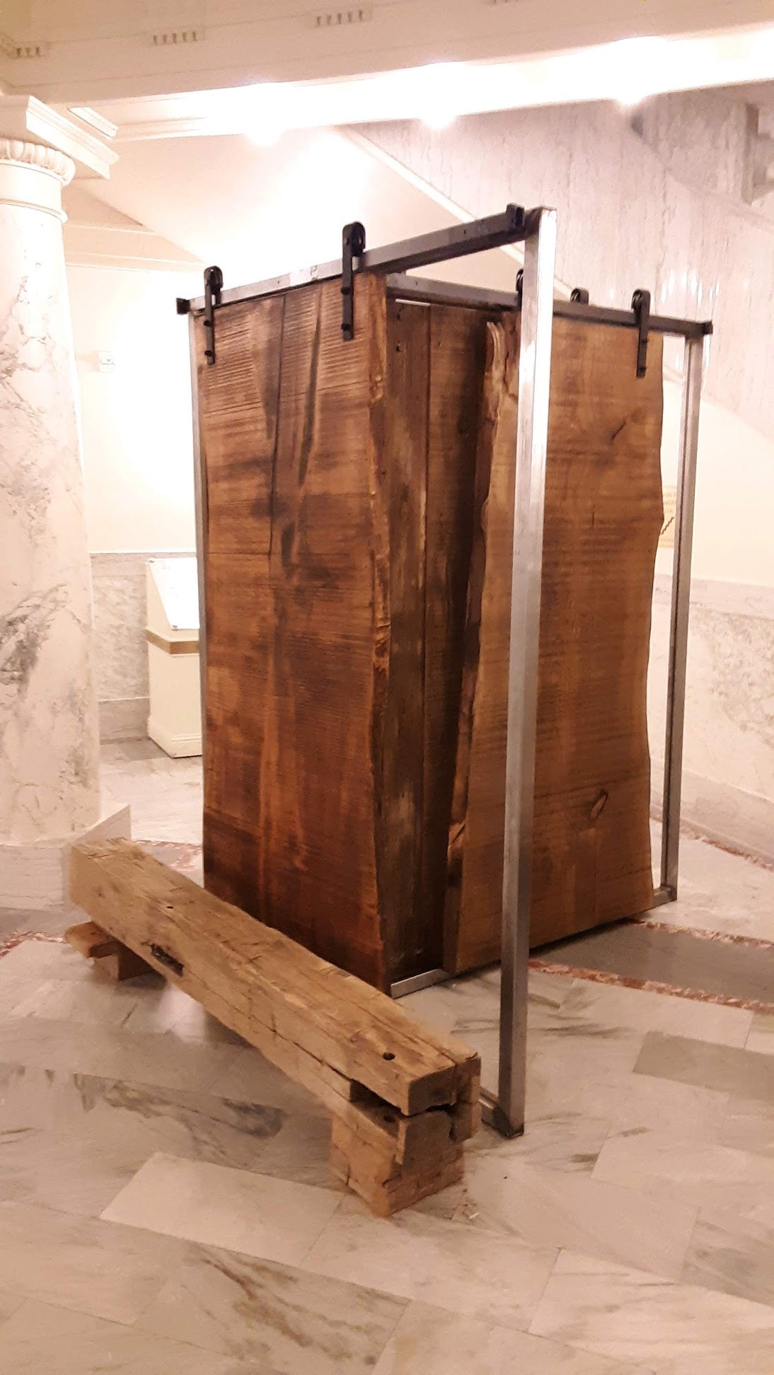 Customizable Live Edge Hardwood Slab Barn Door