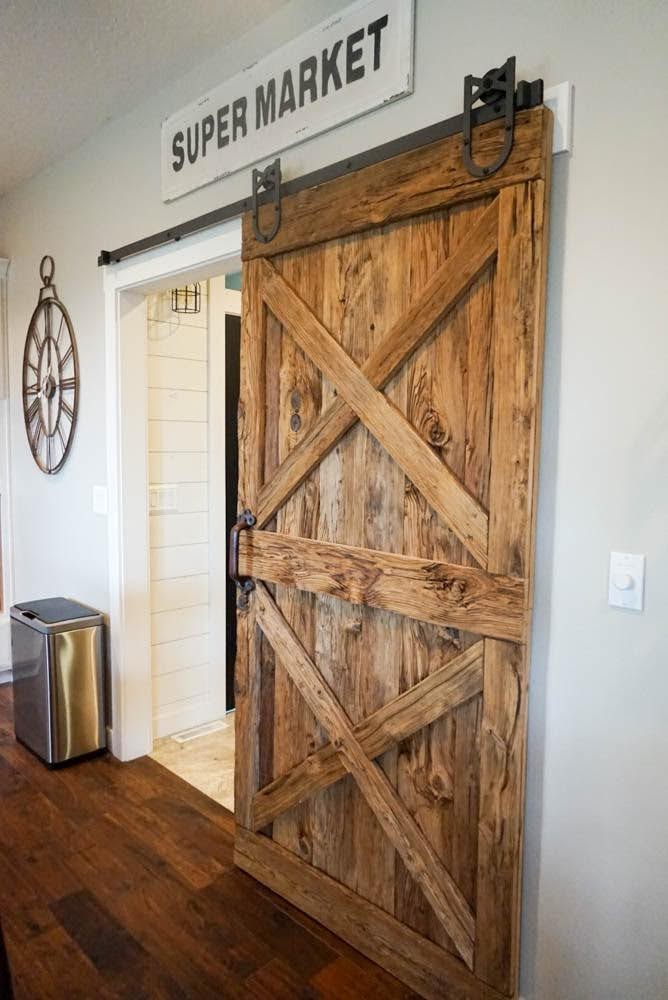 Customizable Live Edge Hardwood Slab Barn Door