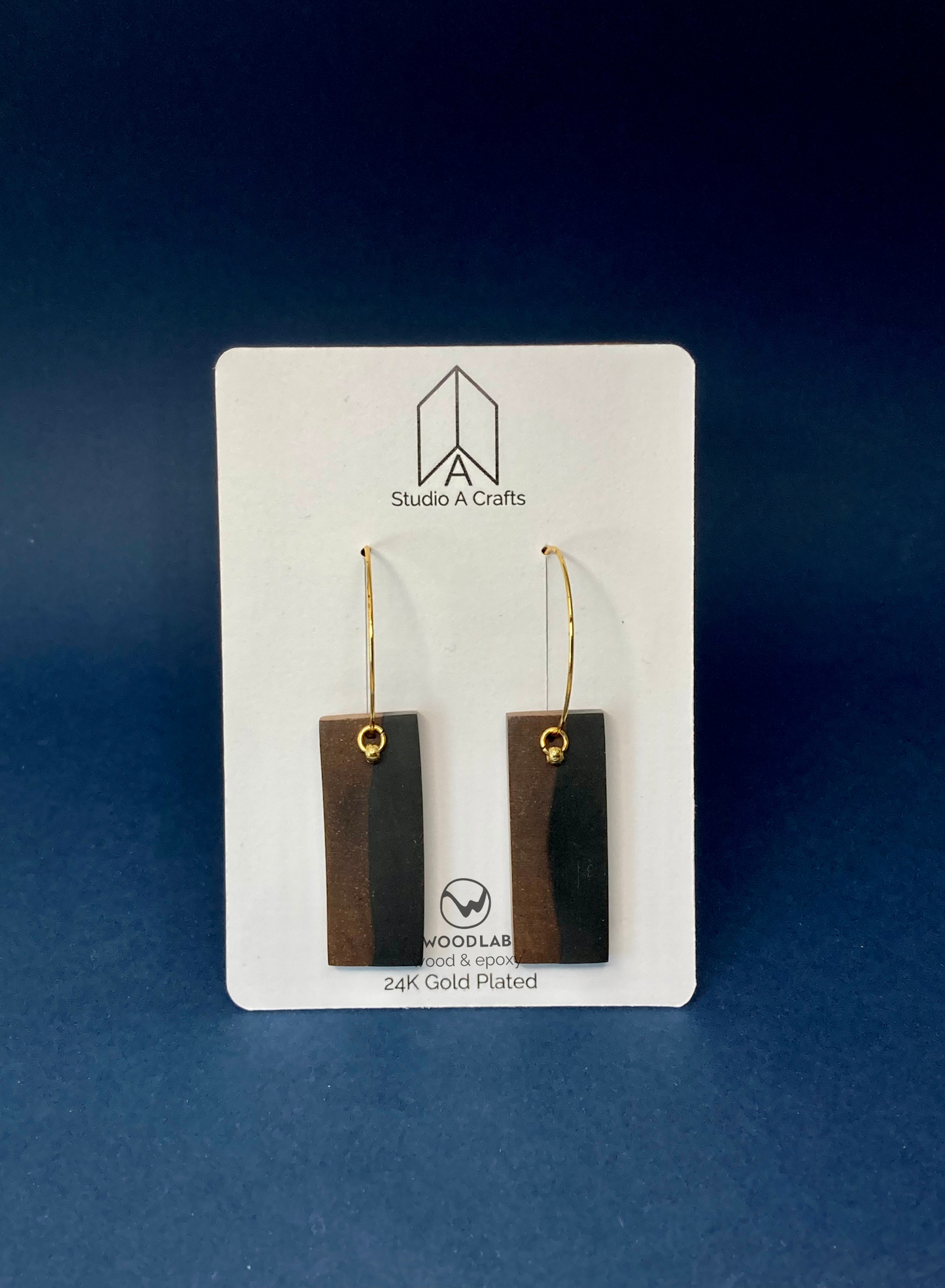Epoxy Earrings - Black