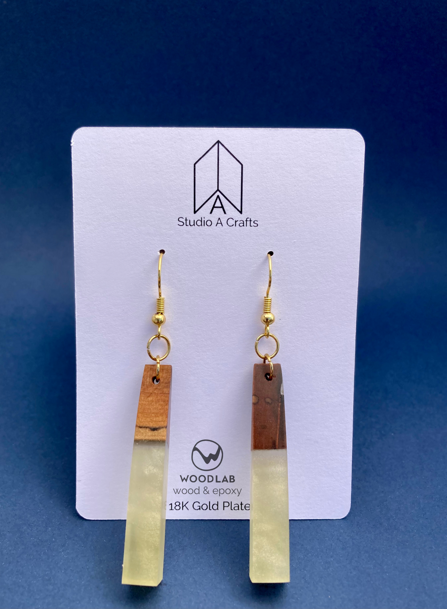 Epoxy Earrings - Gold