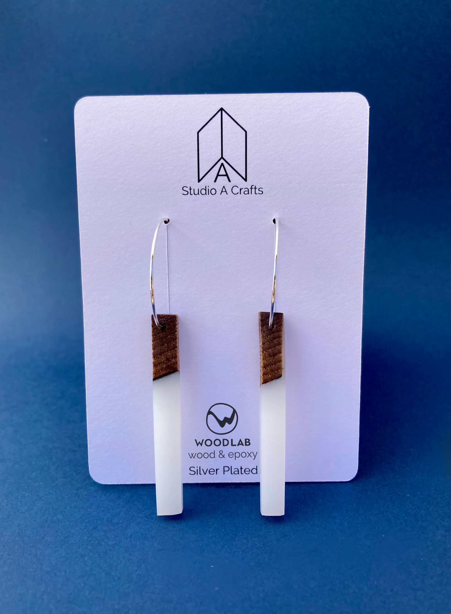 Epoxy Earrings - White