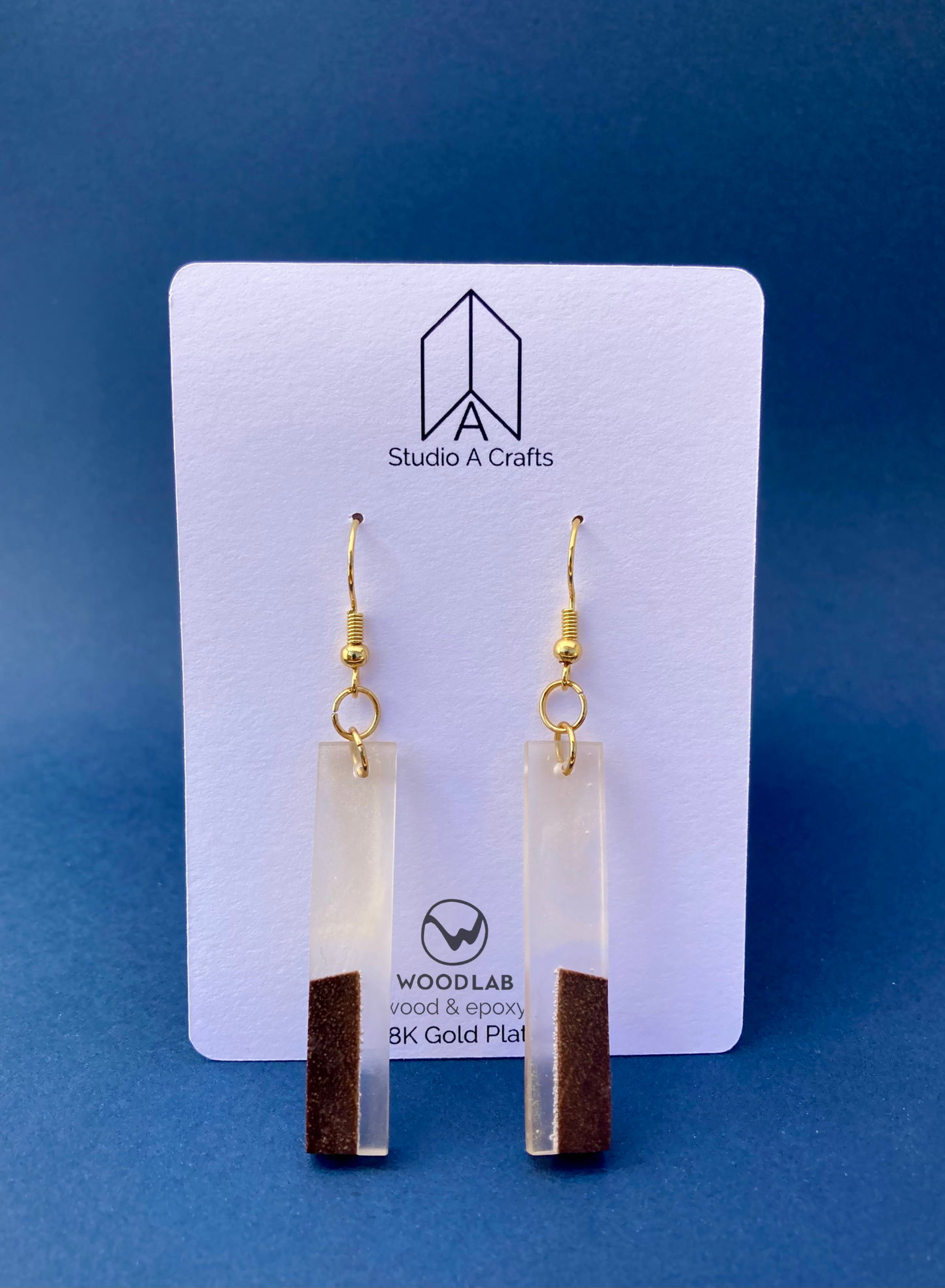 Epoxy Earrings - Gold