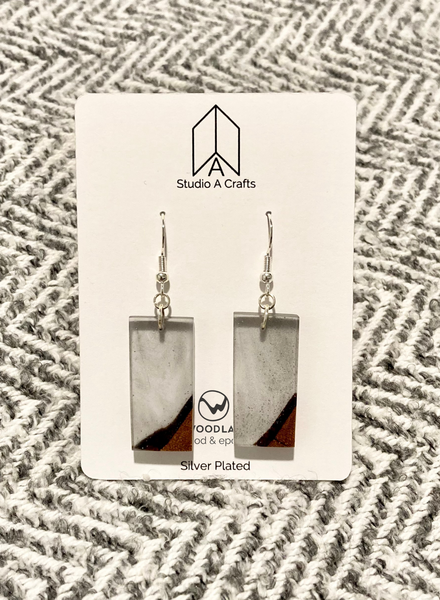 Epoxy Earrings - Grey