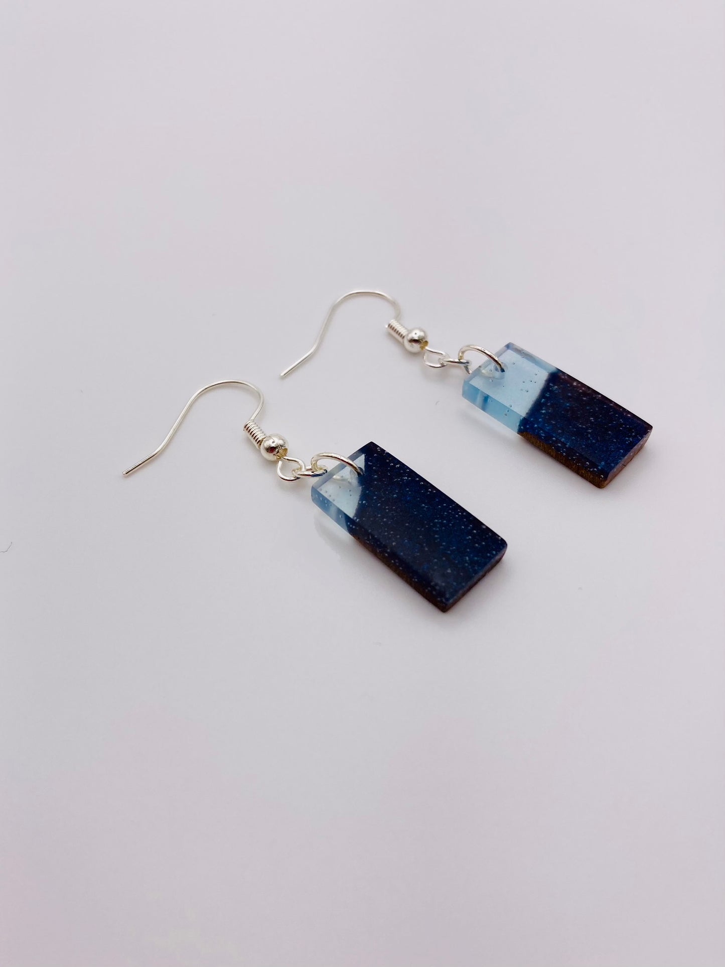 Epoxy Earrings - Blue