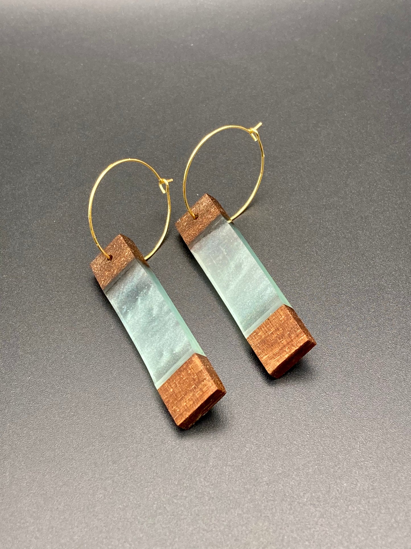 Epoxy Earrings - Turquoise