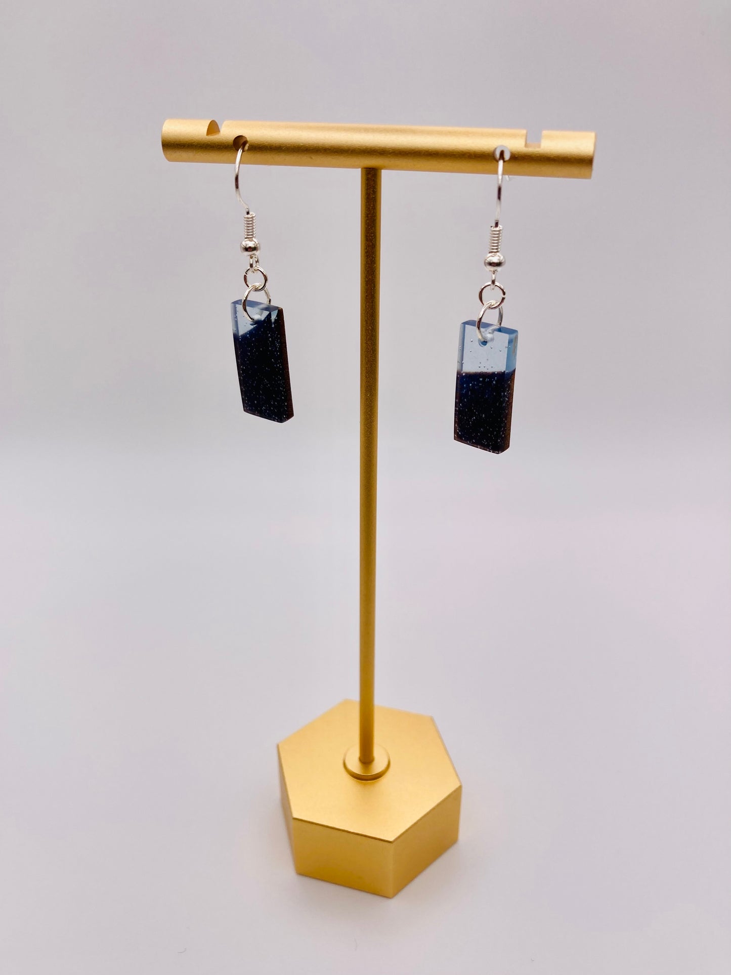 Epoxy Earrings - Blue
