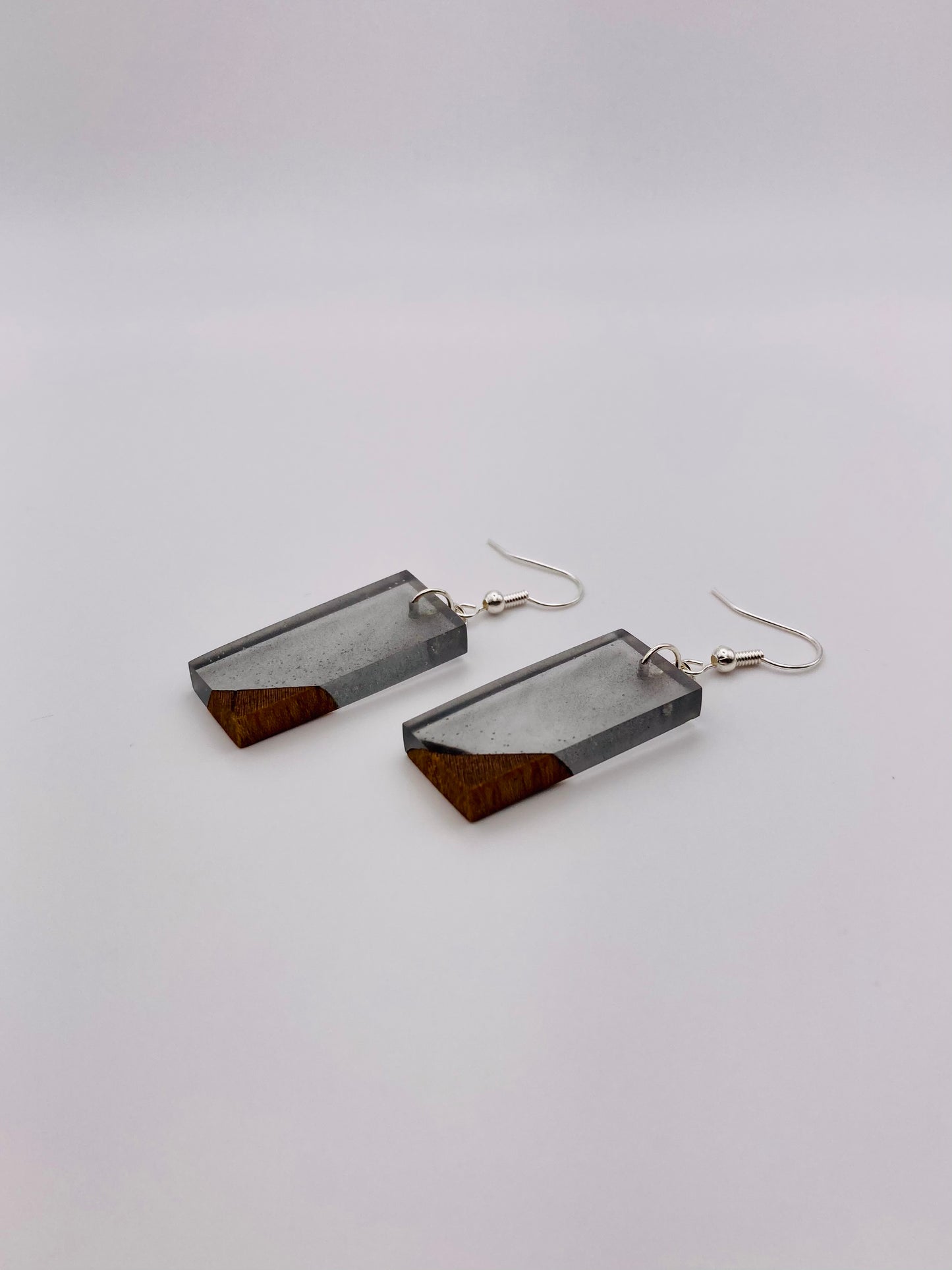 Epoxy Earrings - Grey