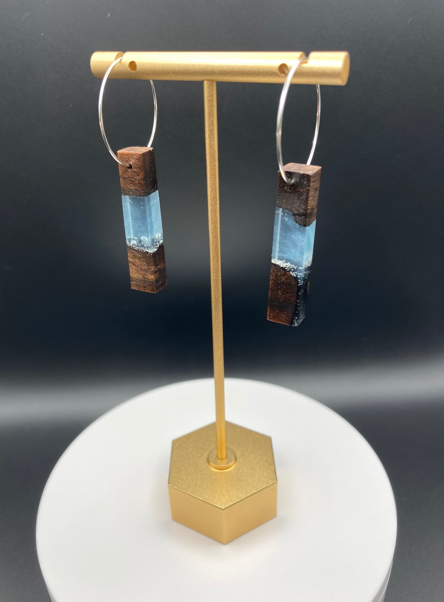 Epoxy Earrings - Blue