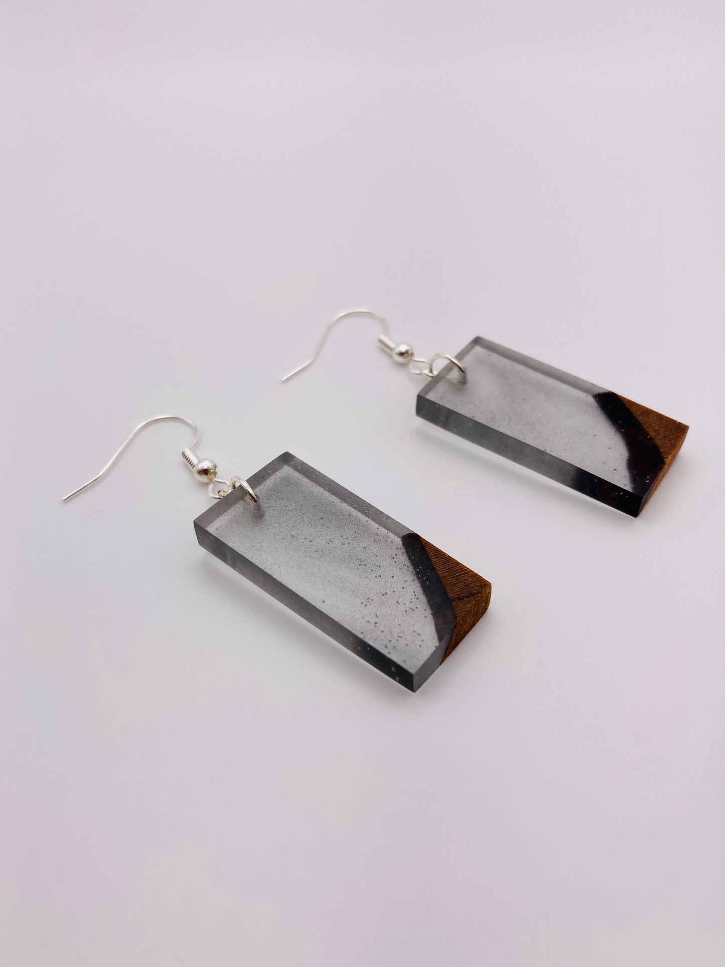 Epoxy Earrings - Grey