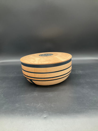 Luxury Art Bowl with Dark Blue Epoxy