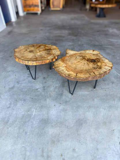 Box Elder Live Edge Cookie Side Tables