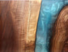 Signature Black Walnut and Turquoise Epoxy Resin River Charcuterie Board