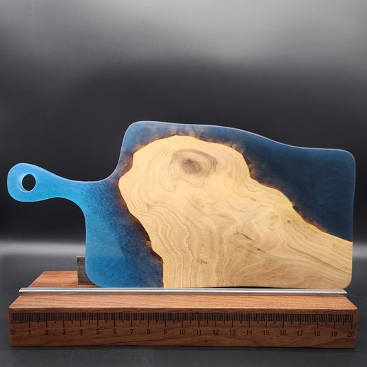 Handled Multi-Blue Epoxy and American Charcuterie Board