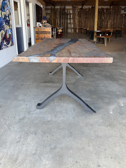 Live Edge Spalted Maple Multi-Grey Dining Table