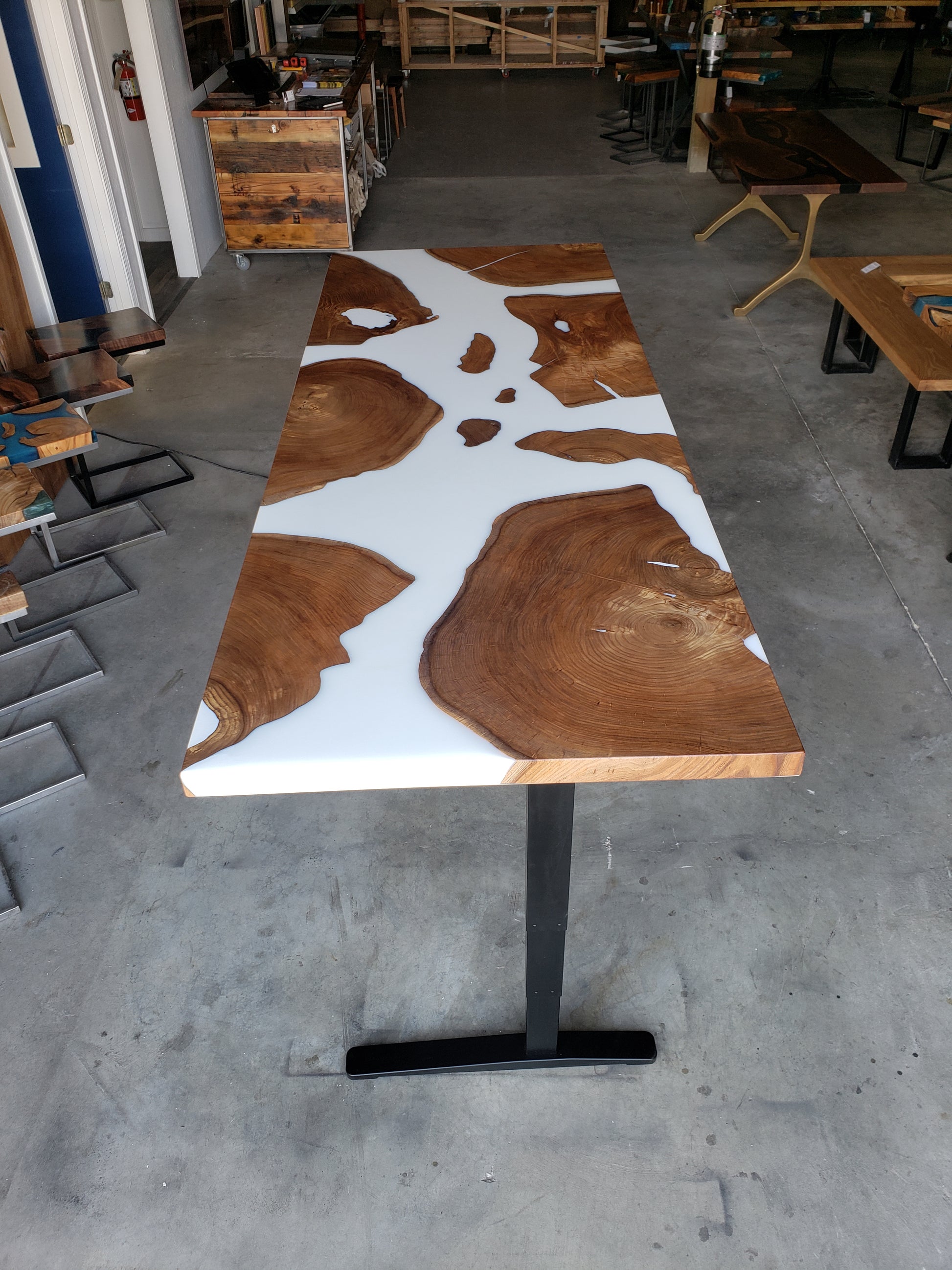 Customizable American Elm (Or Similar) Sit Stand Office Desk