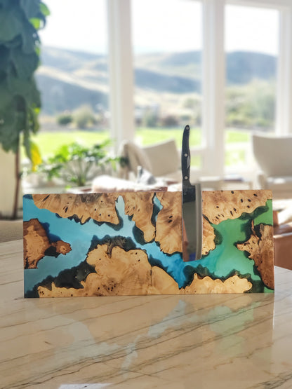 Magnetic Wood and Epoxy Knife Block