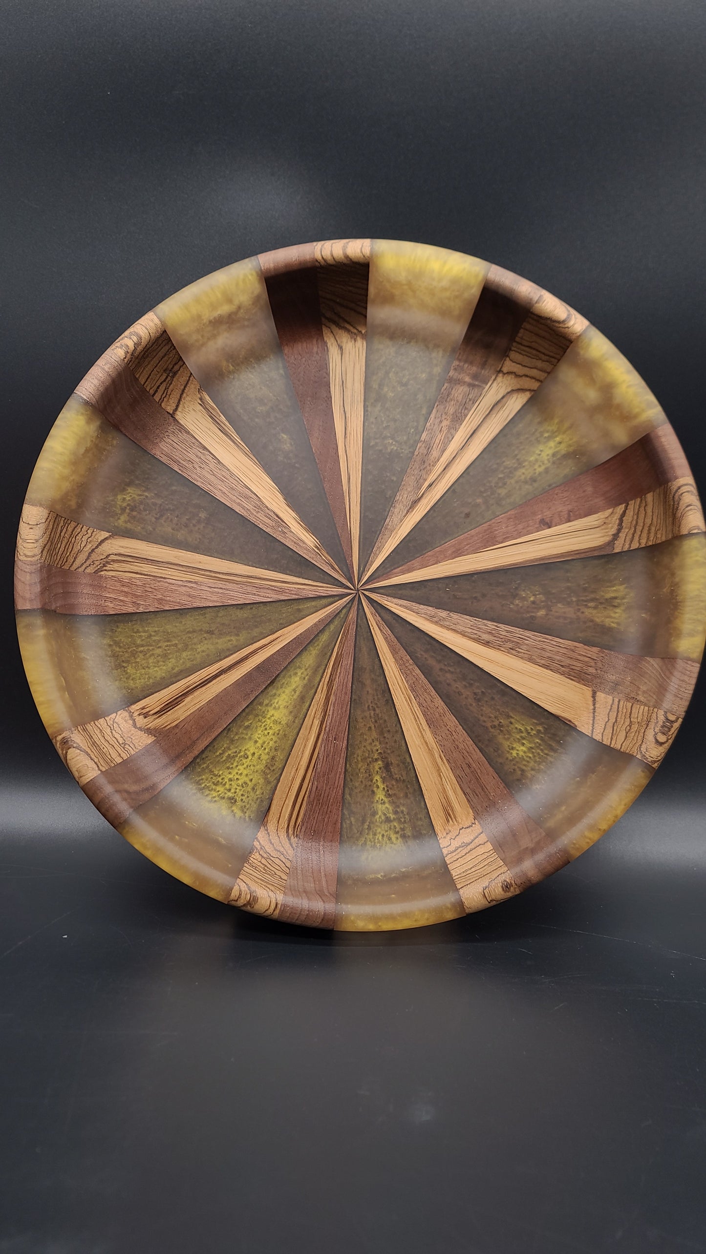 Zebra Wood Bowl with Gold/Copper Epoxy