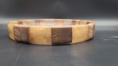 Zebra Wood Bowl with Gold/Copper Epoxy