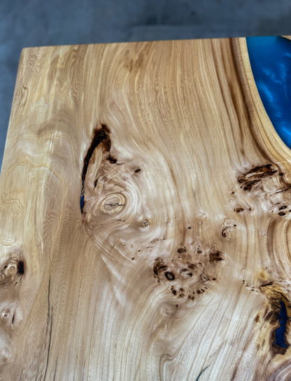 Siberian Elm Blue Resin Coffee Table