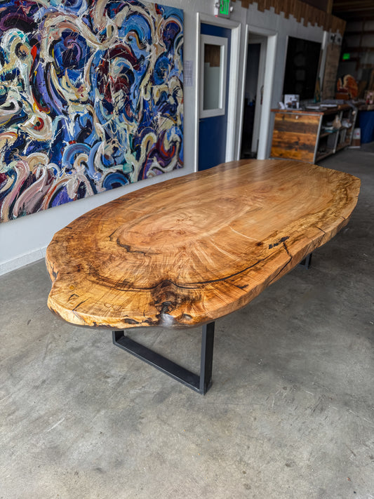 Maple Oval Live Edge Dining Table