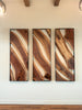 Live-Edge Walnut Triptych Wall Art Sculpture