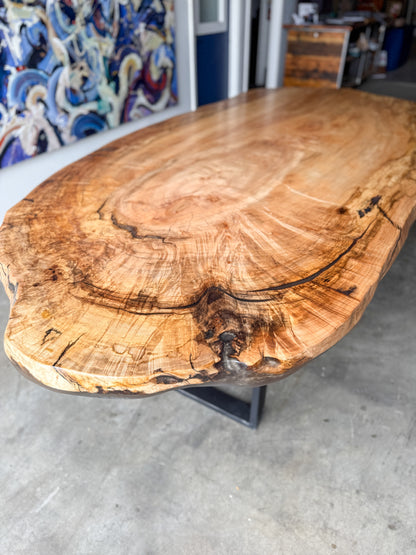 Maple Oval Live Edge Dining Table