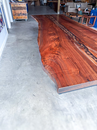 Black Walnut Live Edge Espresso River Dining Table
