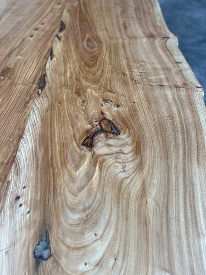 Live Edge Siberian Elm Slab Dining Table