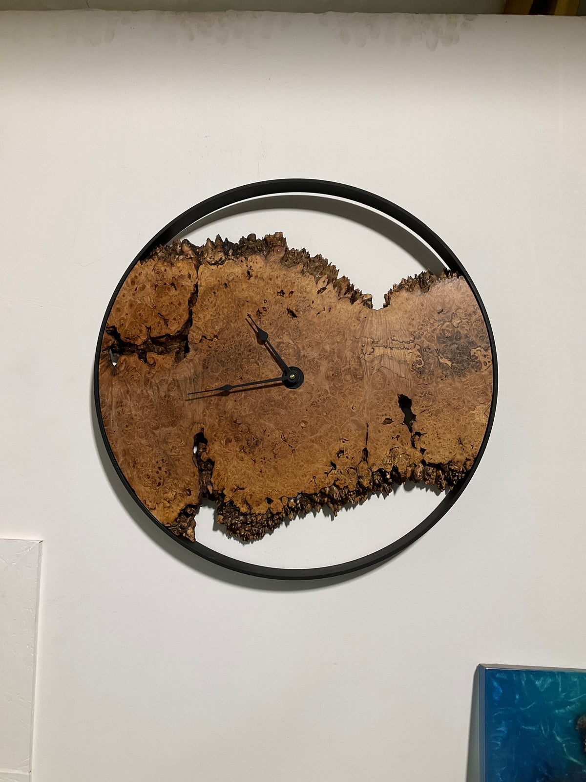 Maple Burl Wood Clock