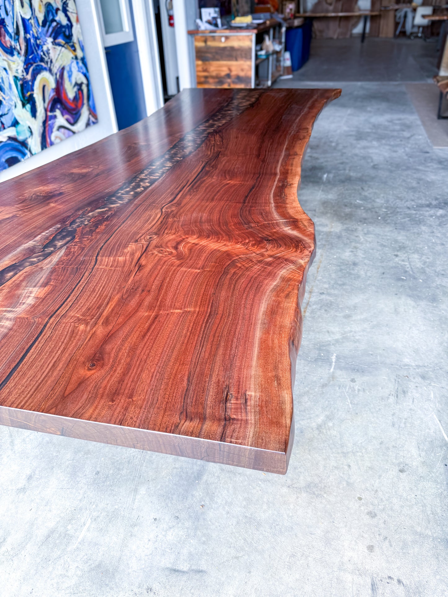Black Walnut Live Edge Espresso River Dining Table
