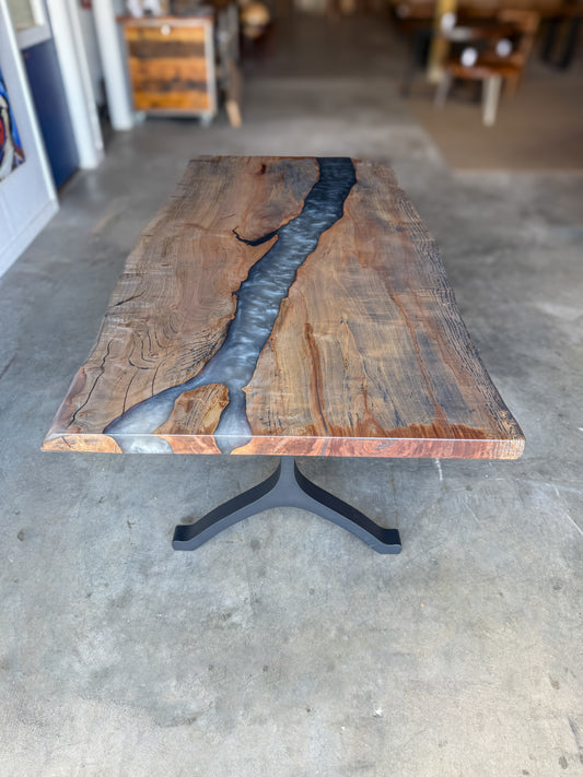 Live Edge Spalted Maple Multi-Grey Dining Table