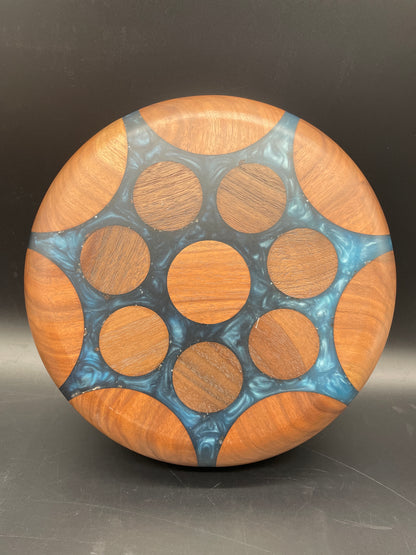 Black Walnut Bowl with Blue Epoxy