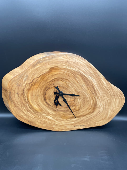 Live-Edge Solid Maple Wood Clock