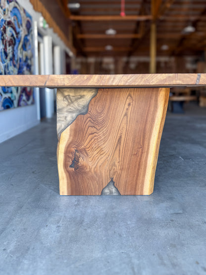 Live Edge Siberian Elm Slab Dining Table