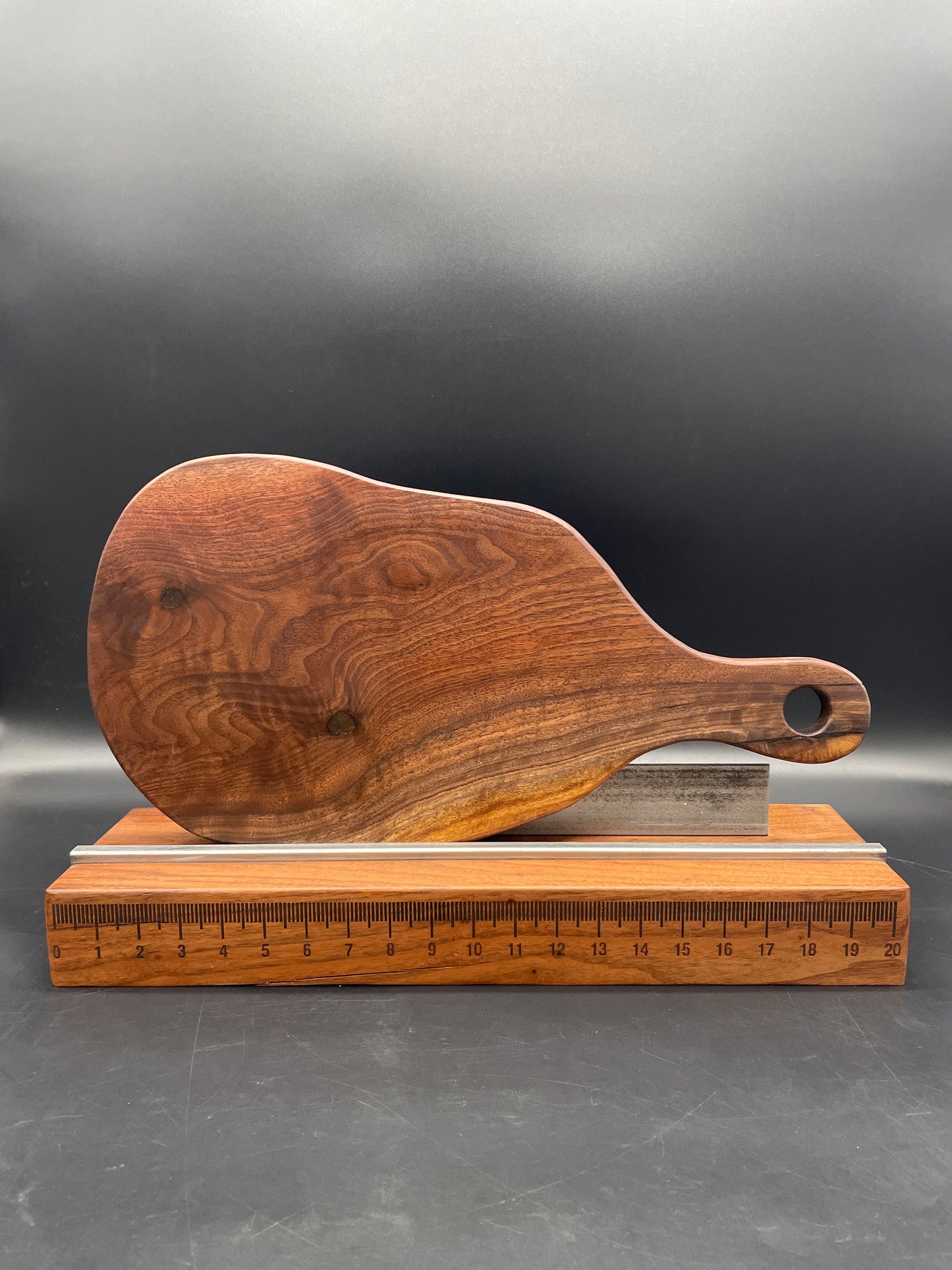 Live Edge Handled Black Walnut Hardwood Charcuterie Board